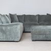 kelton fabric corner sofa + ottoman