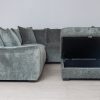 kelton fabric corner sofa + ottoman