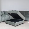 kelton fabric corner sofa + ottoman