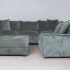 kelton fabric corner sofa + ottoman