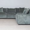 kelton fabric corner sofa + ottoman