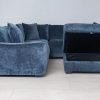 kelton fabric corner sofa + ottoman