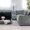 kelton fabric corner sofa + ottoman