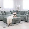 kelton fabric corner sofa + ottoman