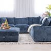 kelton fabric corner sofa + ottoman