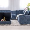 kelton fabric corner sofa + ottoman