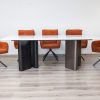 tulip dining table + 8 tonic chairs