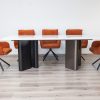 tulip dining table + 8 tonic chairs