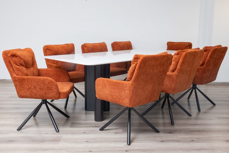 tulip dining table + 8 tonic chairs