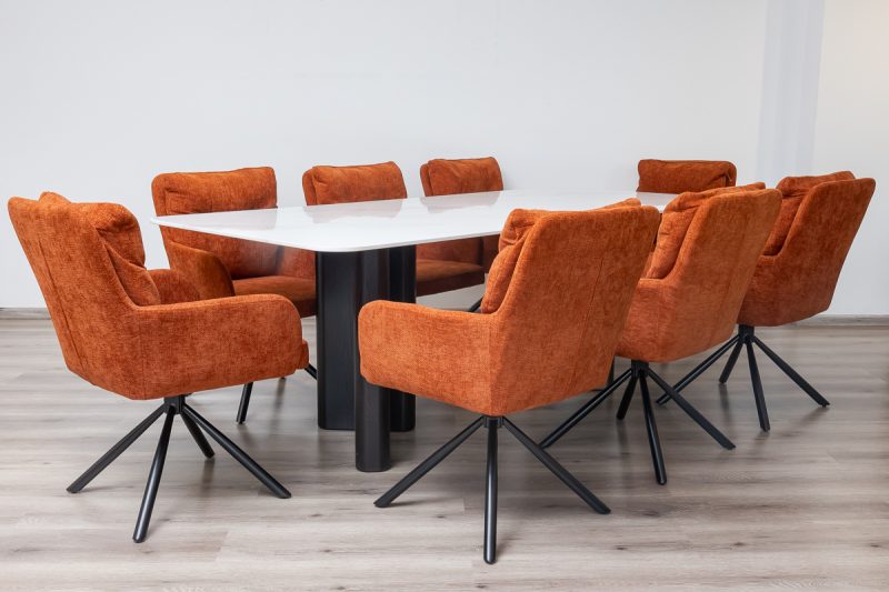 tulip dining table + 8 tonic chairs