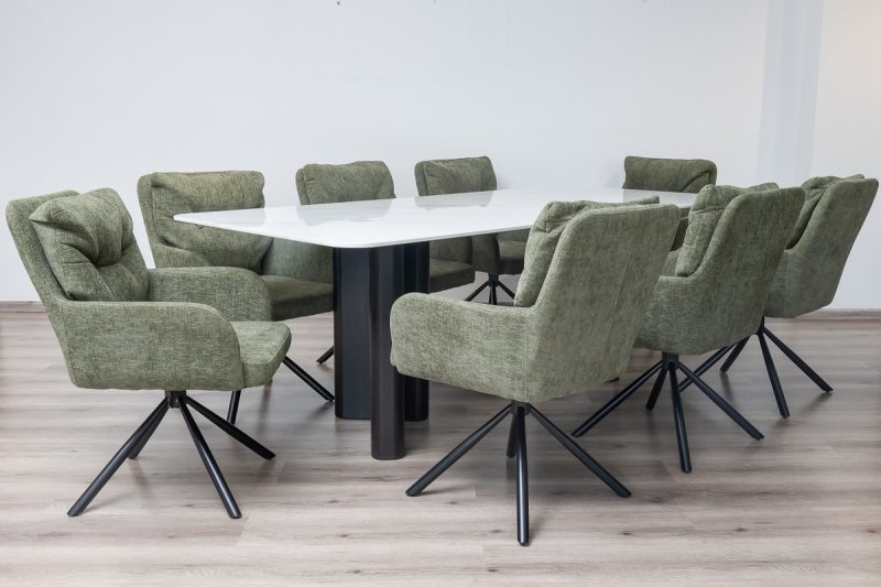 tulip dining table + 8 tonic chairs