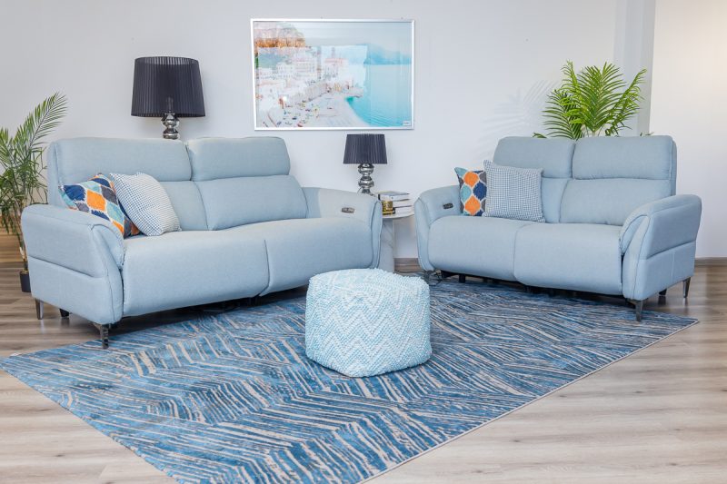 quin 7 seater electric fabric recliner sofa (3+2+1+1)