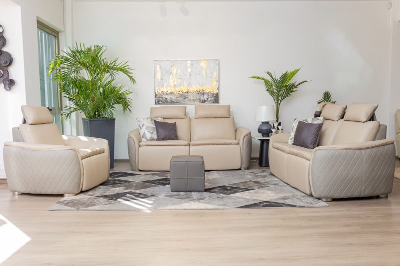 trico 7 seater electric leather recliner (3+2+1+1)