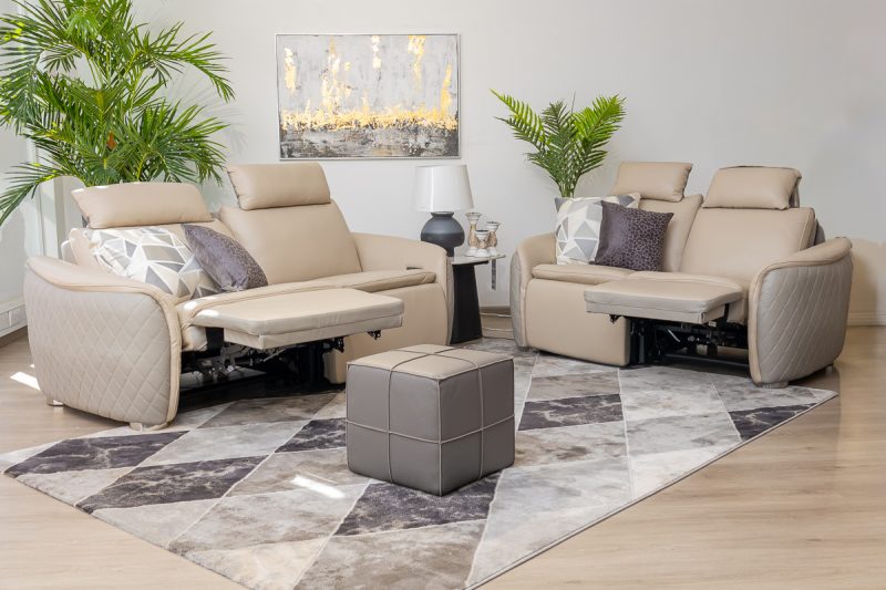 trico 7 seater electric leather recliner (3+2+1+1)