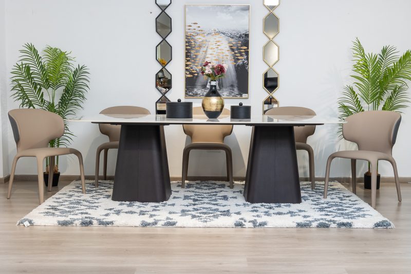 pandora dining table + 8 wingate chairs