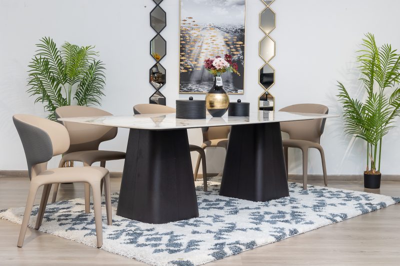 pandora dining table + 8 wingate chairs
