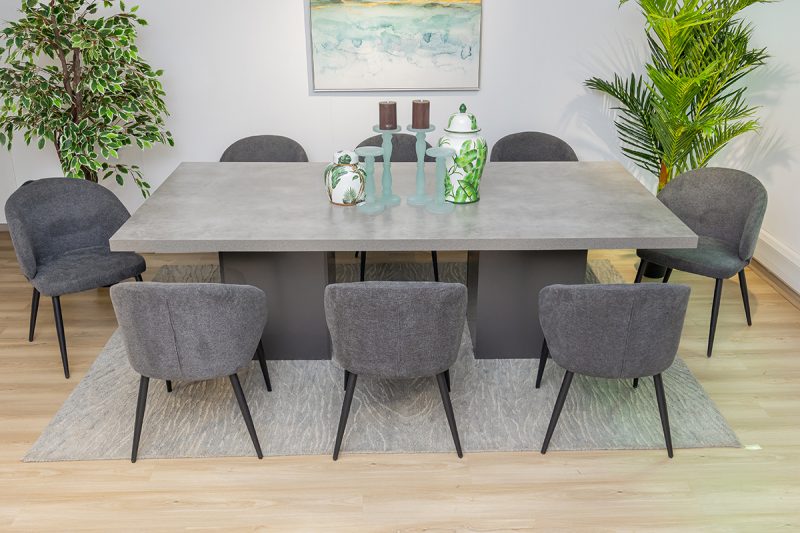 ascott dining table + 8 marisol chairs