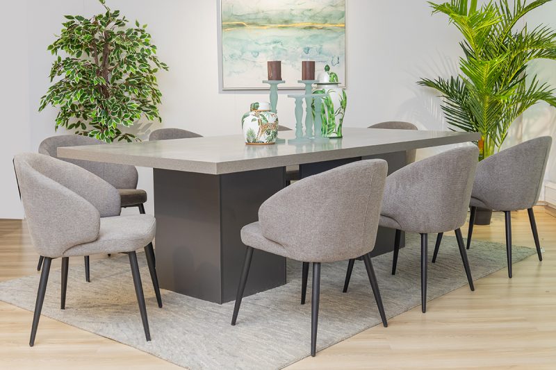 ascott dining table + 8 marisol chairs