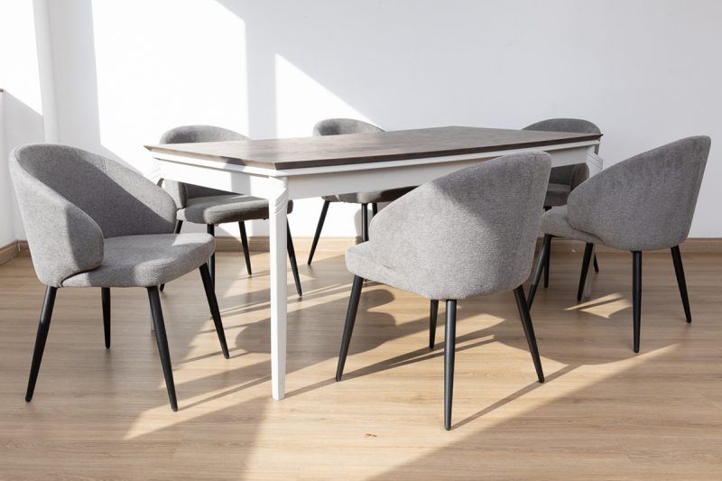 basalto dining table + 6 marisol chairs