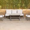 meadow 5 seater outdoor sofa (3+1+1) + coffee table