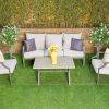 meadow 5 seater outdoor sofa (3+1+1) + coffee table