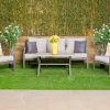 meadow 5 seater outdoor sofa (3+1+1) + coffee table