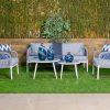 ibiza 4 seater outdoor sofa (2+1+1)+ coffee table + end table