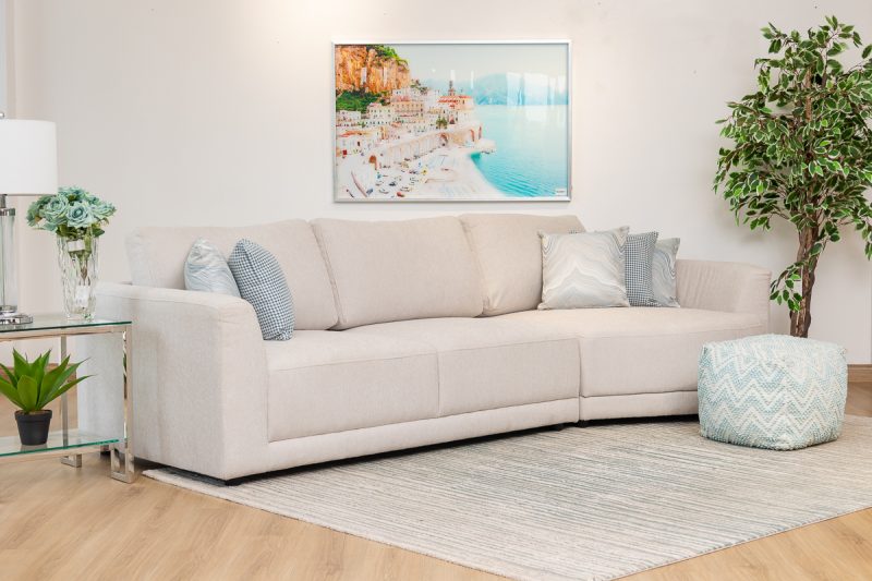 stewart 3 seater fabric sofa