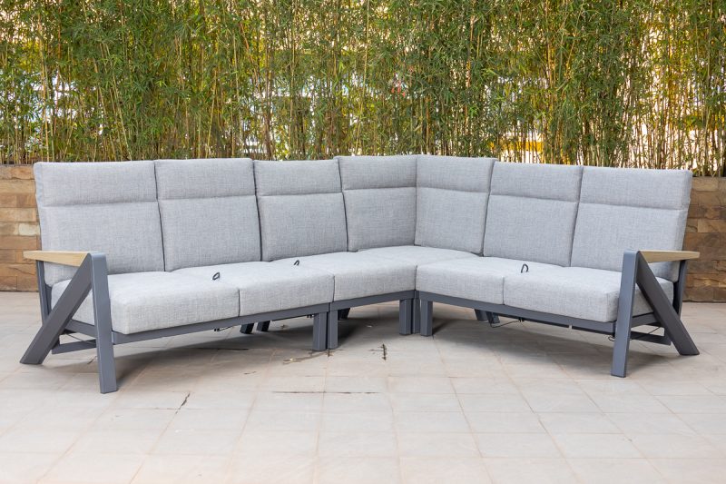 burford outdoor corner sofa + coffee table