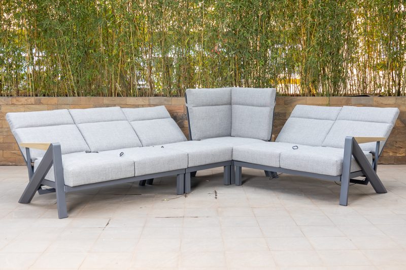 burford outdoor corner sofa + coffee table