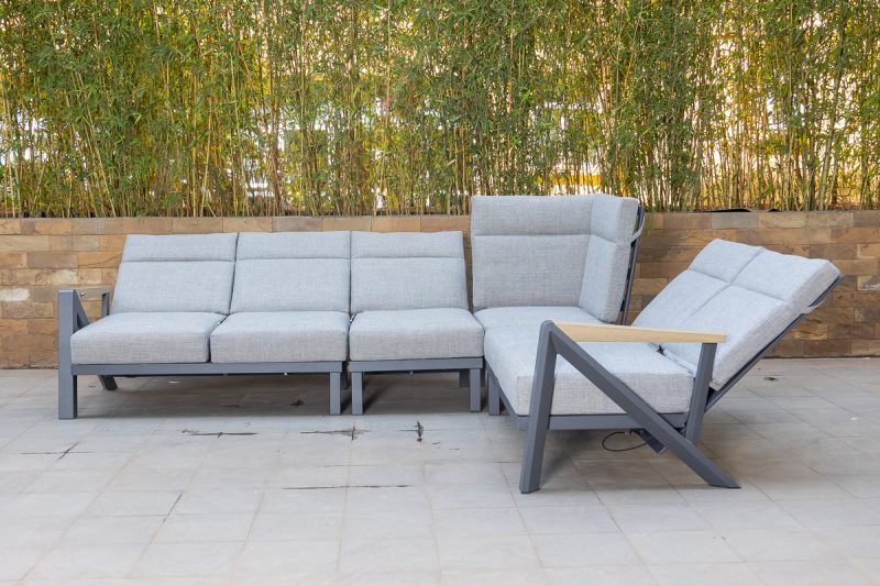 burford outdoor corner sofa + coffee table