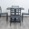 ghana outdoor dining table + 4 trent chairs