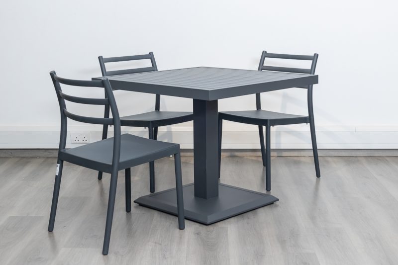 ghana outdoor dining table + 4 trent chairs