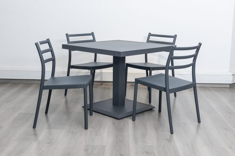 ghana outdoor dining table + 4 trent chairs