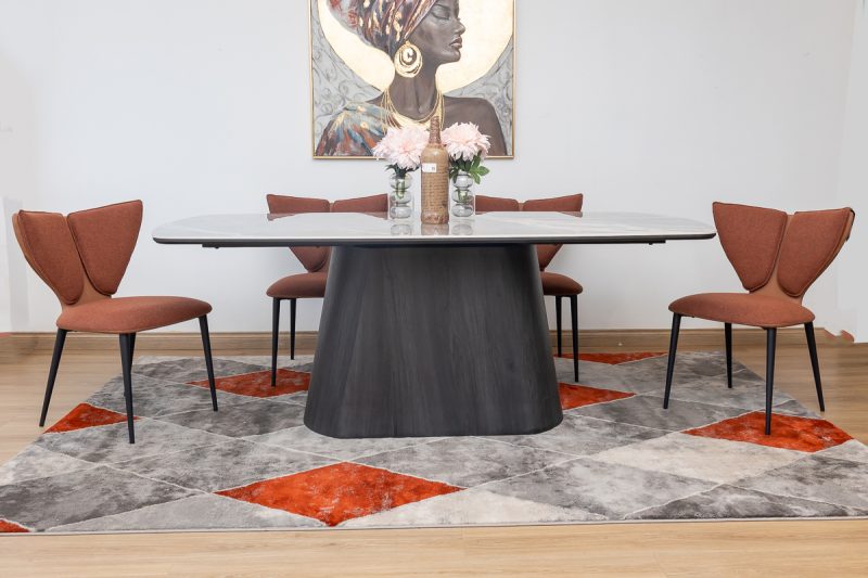 mosco dining table + 6 butterfly chairs
