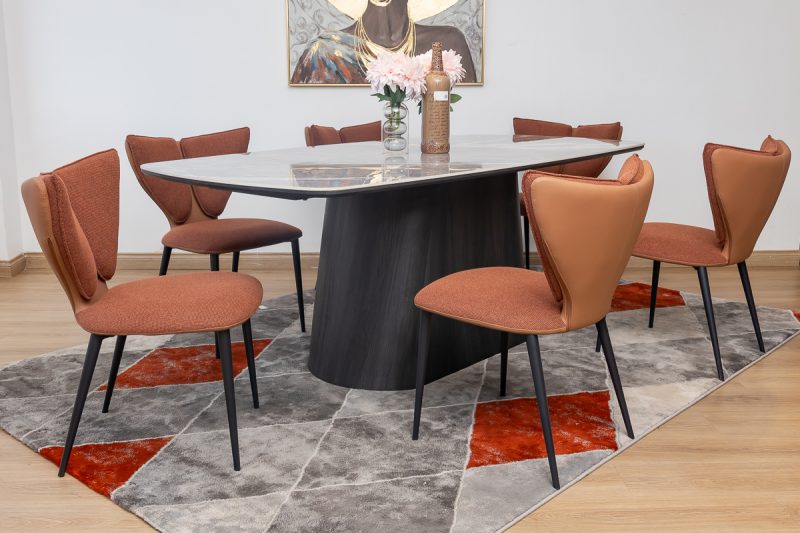 mosco dining table + 6 butterfly chairs