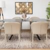 leena dining table + 6 finley chairs