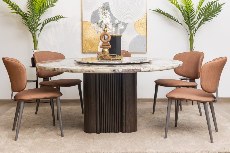 imperial round dining table + 6 range chairs