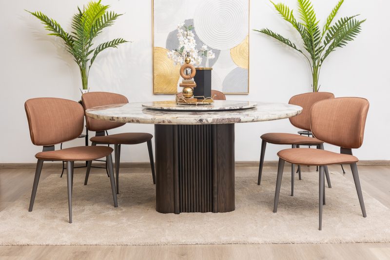 imperial round dining table + 6 range chairs