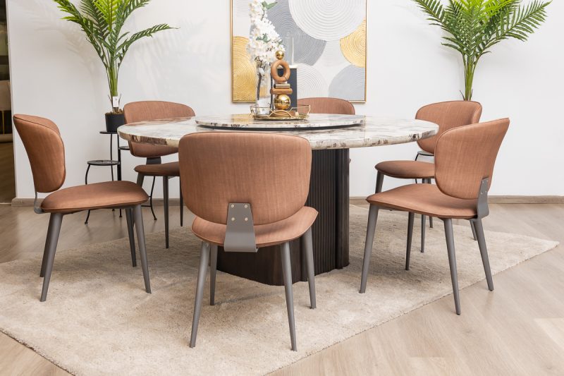 imperial round dining table + 6 range chairs