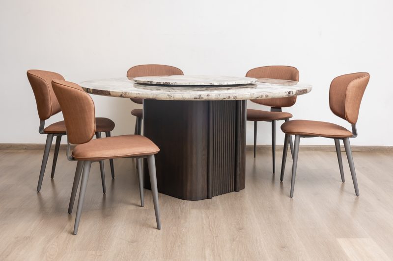 imperial round dining table + 6 range chairs