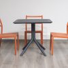 avro outdoor dining table + 4 trent chairs