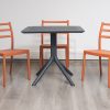 avro outdoor dining table + 4 trent chairs