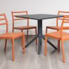 avro outdoor dining table + 4 trent chairs