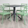 avro outdoor dining table + 4 trent chairs