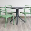 avro outdoor dining table + 4 trent chairs