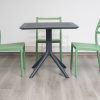 avro outdoor dining table + 4 trent chairs