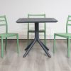 avro outdoor dining table + 4 trent chairs