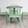 avro outdoor dining table + 4 trent chairs