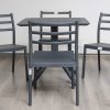 avro outdoor dining table + 4 trent chairs